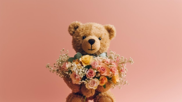 teddy bear image with plain background