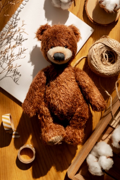 Photo teddy bear indoors still life