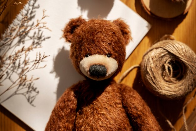 Photo teddy bear indoors still life