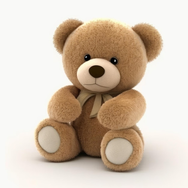 Teddy bear on white background