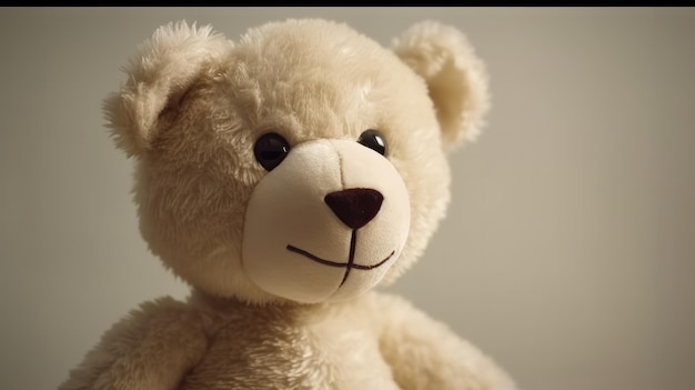 A teddy bear with a black background and a white background.