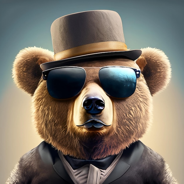 teddy bear with sunglasses