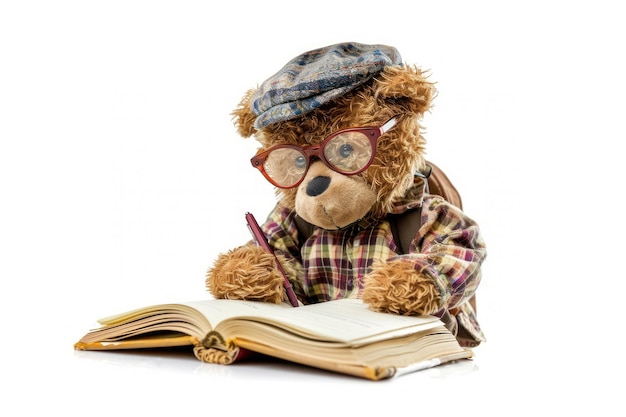 teddy bear writing journal