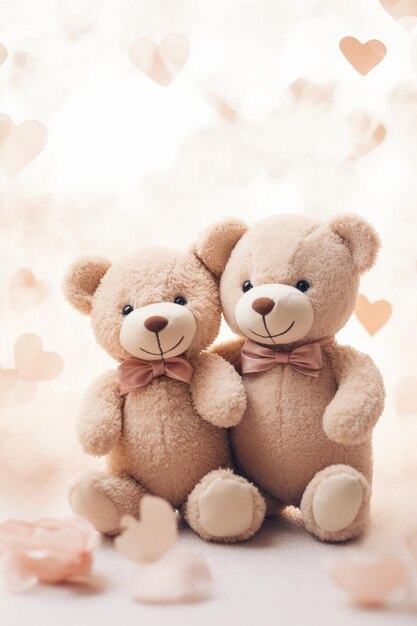 Teddy bears couple