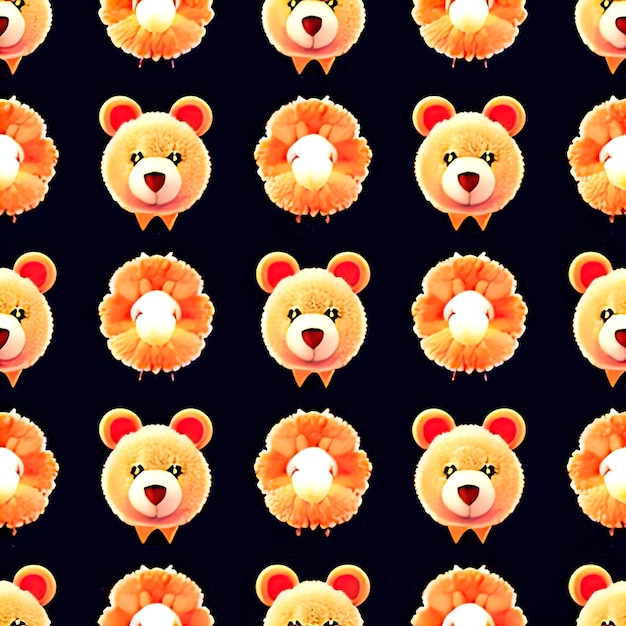 Teddy bears pattern seamless