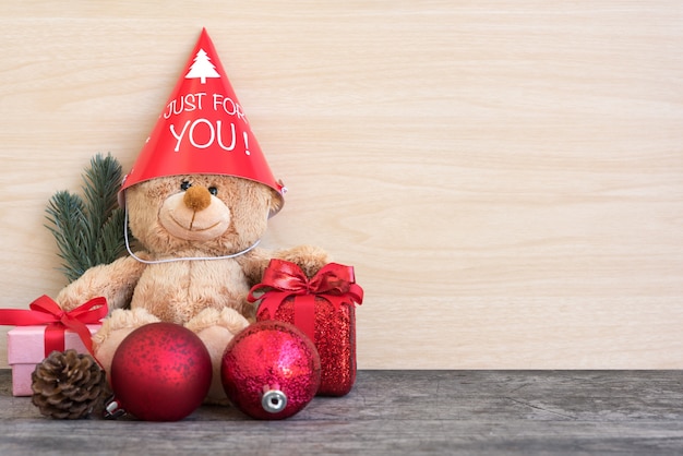 Teddybeer in kerstfeest