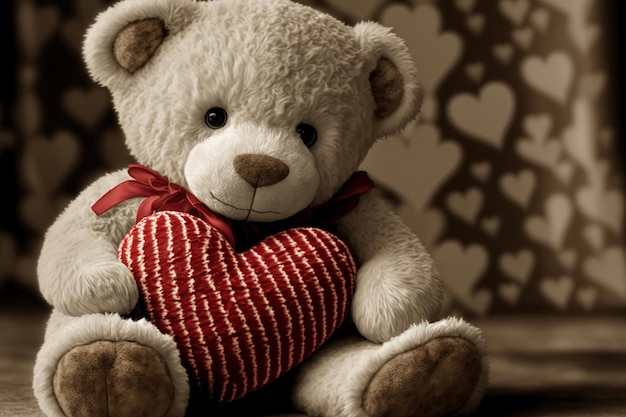 teddybeer in rood en wit