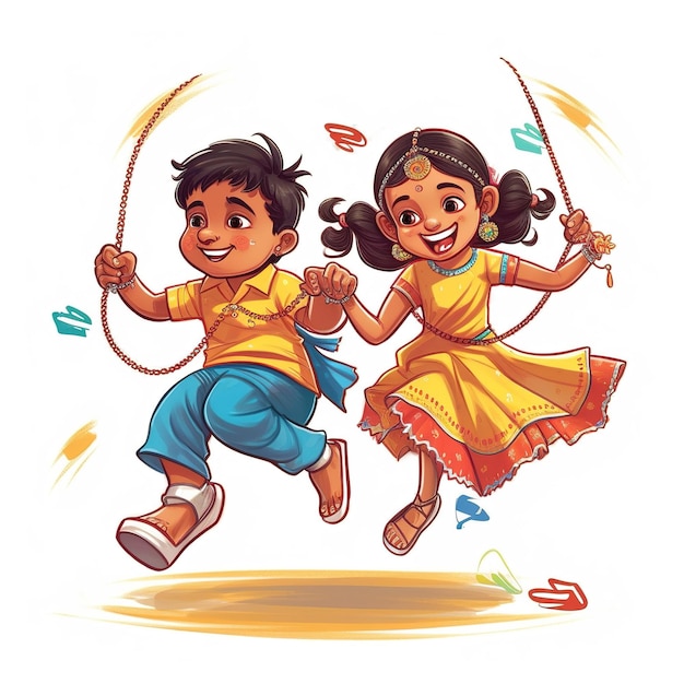 Teej festival illustration