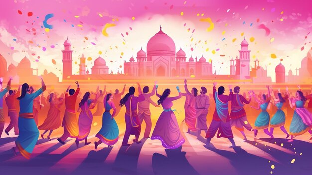 Teej festival illustration