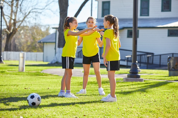 Teen girls exercise workout at park