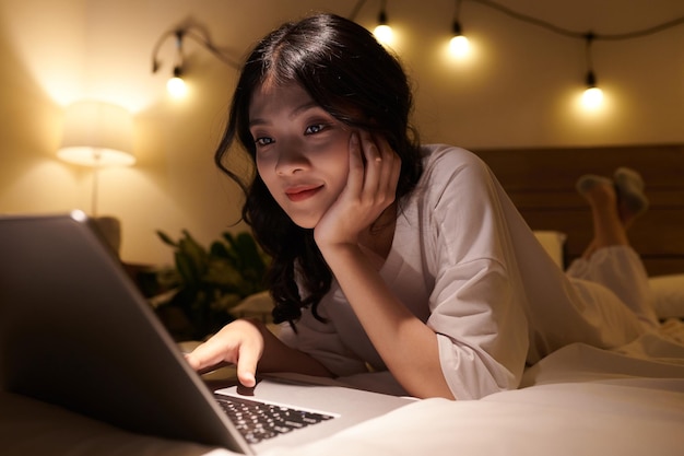 Teenage Girl Browsing the Internet