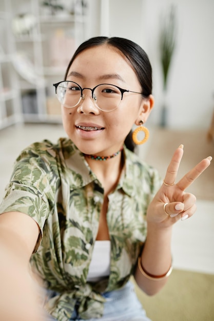 Teenage Girl Taking Selfie