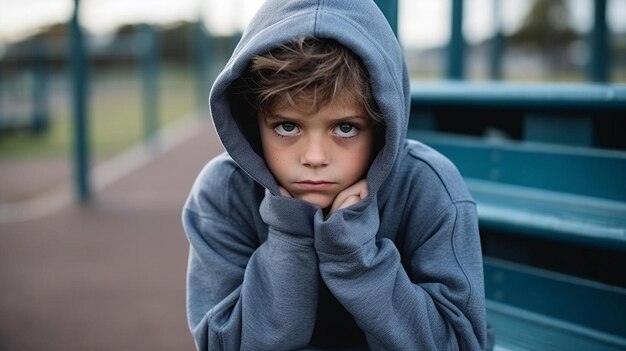 teenage playing hide and go seek in the playground high quality photo