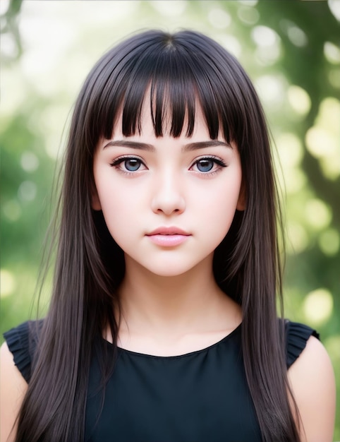 Teenager female realistic photo generative AI