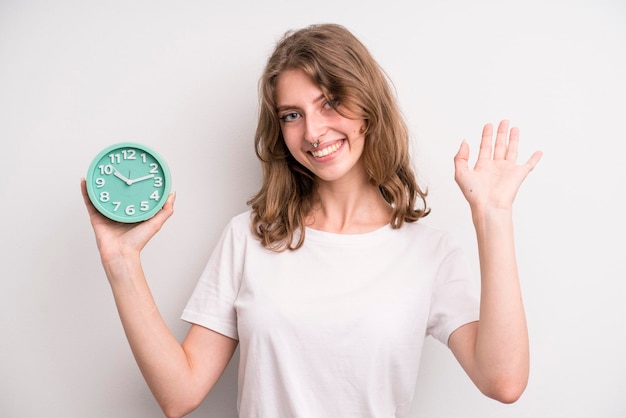 Concetto di sveglia della ragazza dell'adolescente