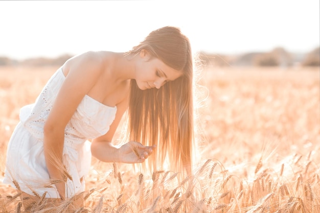 Teenager girl standing on field