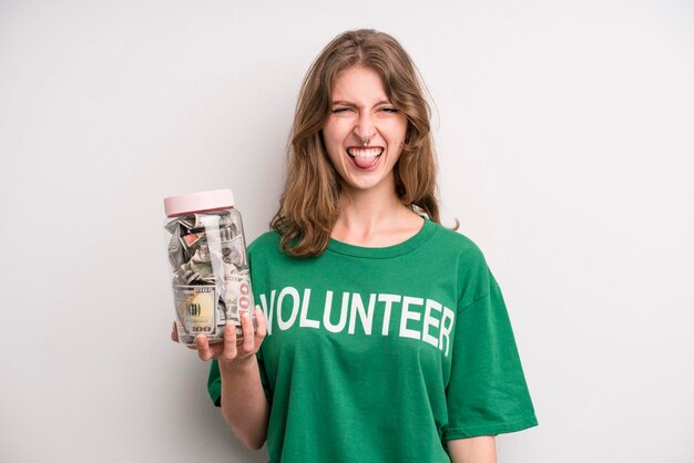 Teenager girl volunteer and donation concept