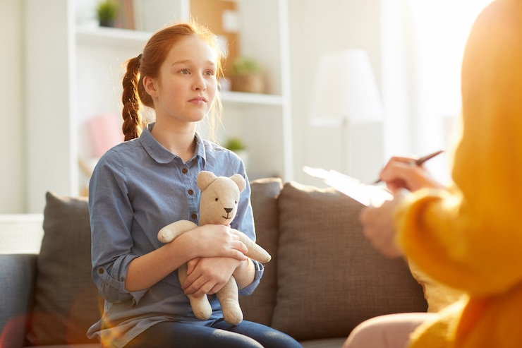 Photo teenager in therapy session