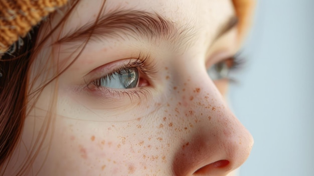 teenager39s nose close up