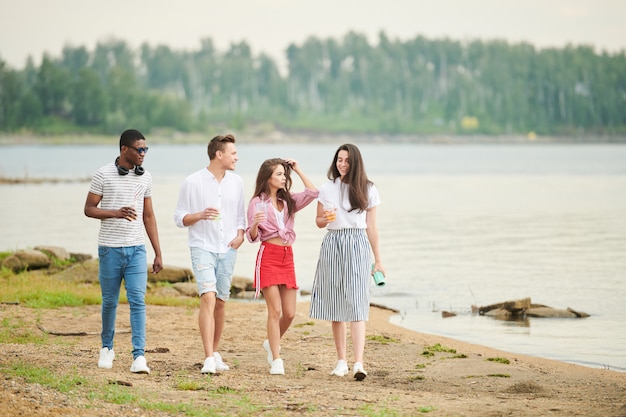 Teenagers on the beach