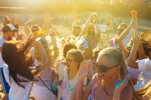 holi festival on the beach