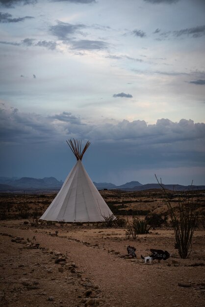 Foto teepee in het westen van texas.