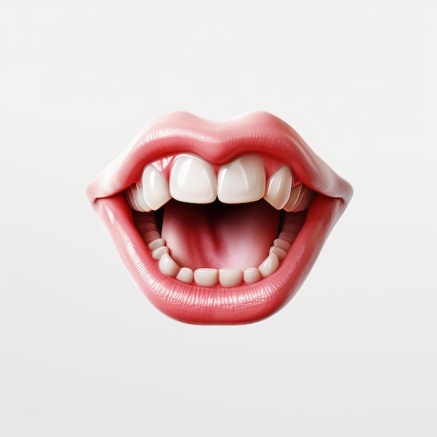 Photo teeth and lip illustration human mouth