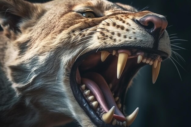 捕食者ライオンの歯が危険な武器を明らかにする