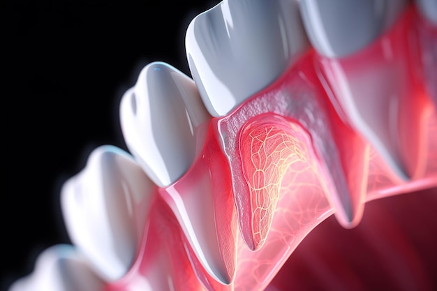 Photo teeth with root problems