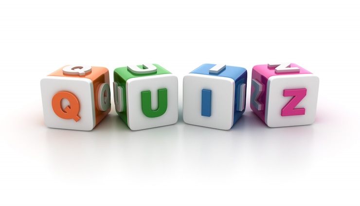 Foto tegelblokken met quiz word