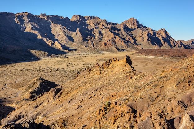 Teide Nationaal Park, Tenerife, Canarische Eilanden, Spanje. Mooie foto van de Spaanse inactieve vulkaan Teide