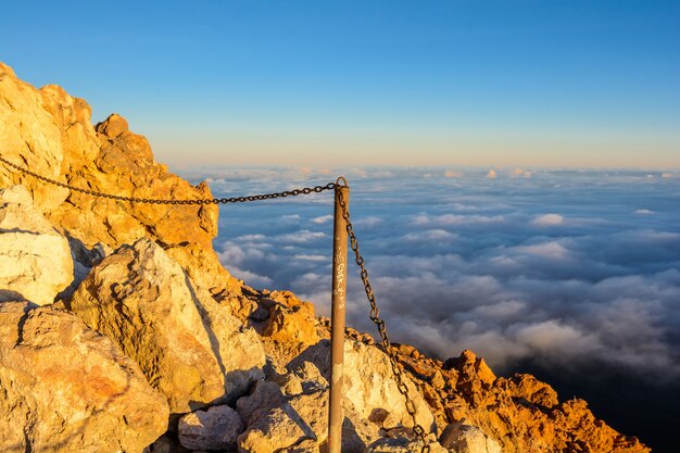 Vulcano teide all'alba a tenerife, isole canarie, spain