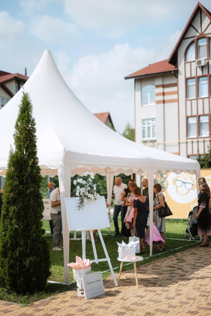Teken welkom bij het evenement