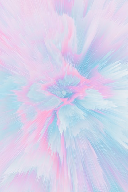 Tekenen met aquarellen, abstracte afbeeldingen voor de achtergrond. Design element, pastel roze en blauwe kleuren. Geometrische bloemen, caleidoscoopvervaging