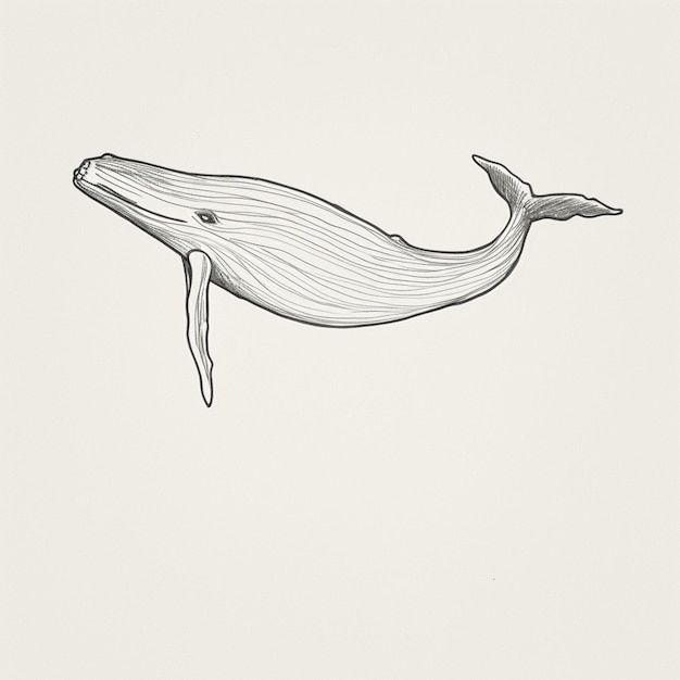 tekening van een walvis in de lucht met zijn mond open generatieve ai