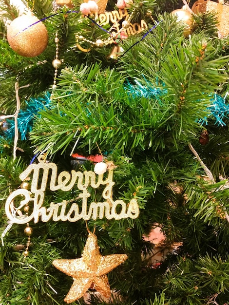 Tekst op de kerstboom