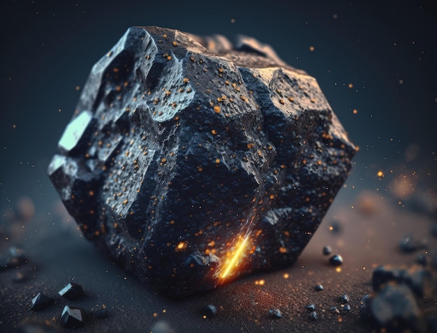 Tektiet meteoriet achtergrondsteen gemaakt met generatieve AI-technologie