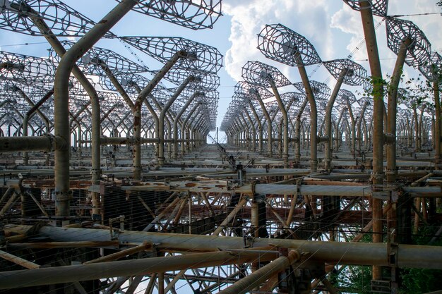 Telecommunicatiecentrum in het gebied van Pripyat Tsjernobyl