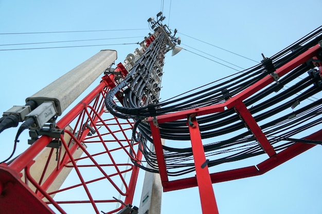 Telecommunication tower of 4G and 5G cellular