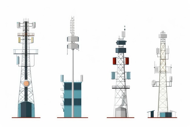 Телекоммуникационная башня сотовой связи 4G и 5G