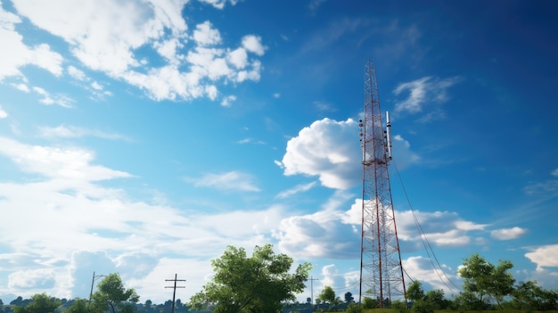 Telecommunications Antenna Reaching for the Blue Sky