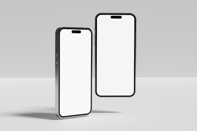 telefoon 14 pro blanco mockup