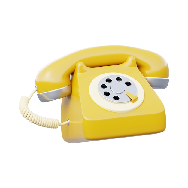 Telefoon 3D Icon Oude telefoon 3D Icoon Oproep Einde Icoon 3D illustratie vector 52