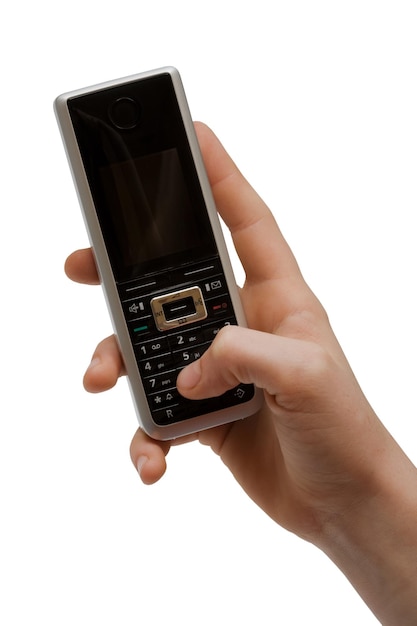 Telefoon in een hand