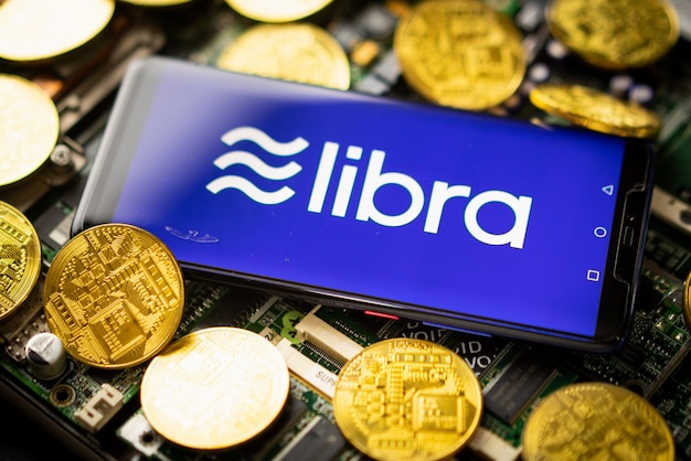 Telefoon toont Libra-logo op het scherm.