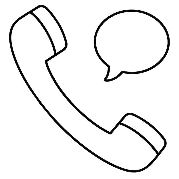 Foto telefoonhandset met spraakbubbel 3d vector icoon cartoon minimale stijl ondersteuning klantenservice hulp communicatie concept