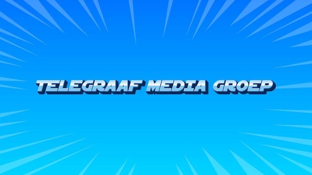 Photo telegraaf media groep 3d blue text