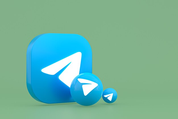 Photo telegram minimal logo rendering