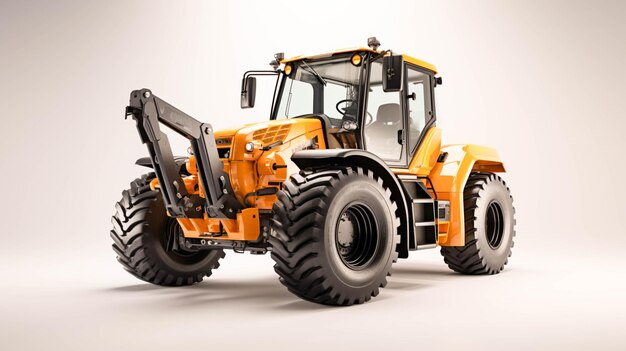 Telehandler on white background