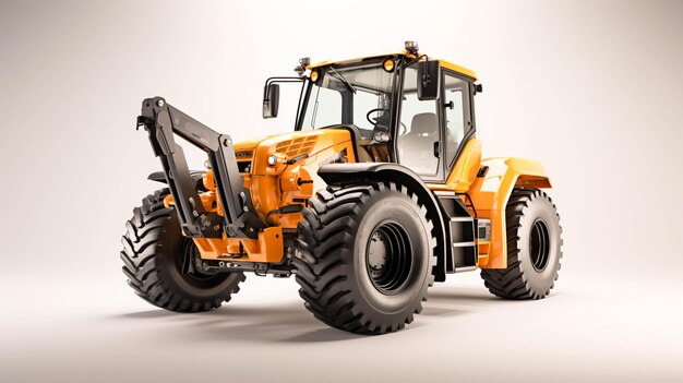 Telehandler on white background